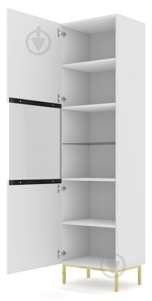 Вітрина BIM Furniture Ravenna 1д 2170х600х420 мм золотий / білий матовий (RAVENNA_B_FOILED_MDF_GLASS_CAS) - фото 2