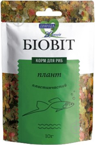 Корм Природа для риб Біовіт Плант 10г (риба та рибні продукти) - фото 1