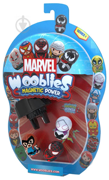 Игровой набор Marvel Wooblies Магнитные фигурки с лончером в блистере 3 шт. 6634810 - фото 1