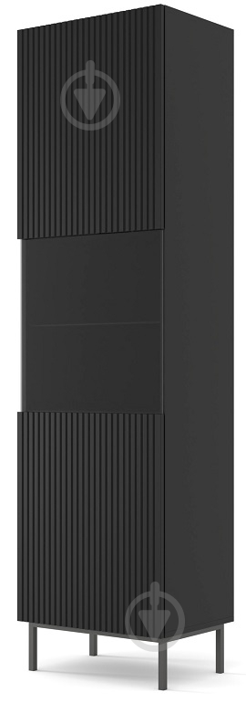 Витрина BIM Furniture Ravenna 1д 2170х600х420 мм черный матовый / черный матовый (RAVENNA_B_FOILED_MDF_GLASS_CAS) - фото 1 Витрина BIM Furniture Ravenna 1д 2170х600х420 мм черный матовый / черный матовый (RAVENNA_B_FOILED_MDF_GLASS_CAS) - фото 1