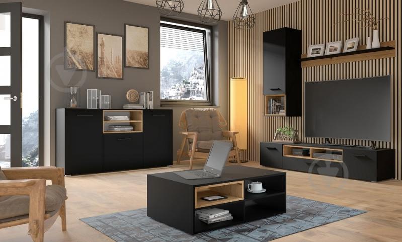 Комод BIM Furniture Anette 1510x860x440 мм черный матовый/дуб артизан (ANETTE_L_151_CM_DA) - фото 5