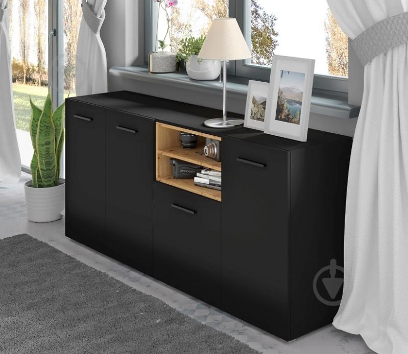 Комод BIM Furniture Anette 1980x860x440 мм черный матовый/дуб артизан (ANETTE_C_198_CM_DA) - фото 6