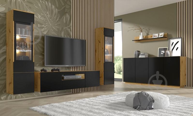 Комод BIM Furniture Aura 1980x890x410 мм дуб артізан/чорний матовий (AURA_KOM4D_DA) - фото 6 Комод BIM Furniture Aura 1980x890x410 мм дуб артізан/чорний матовий (AURA_KOM4D_DA) - фото 6