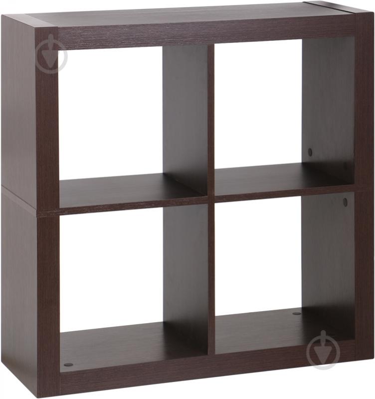 Полка книжная Inteo Кубус МИКС 2Х2 (3D HDF) 792x792x792 мм венге - фото 2