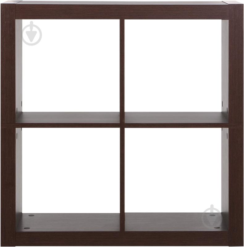 Полка книжная Inteo Кубус МИКС 2Х2 (3D HDF) 792x792x792 мм венге - фото 1