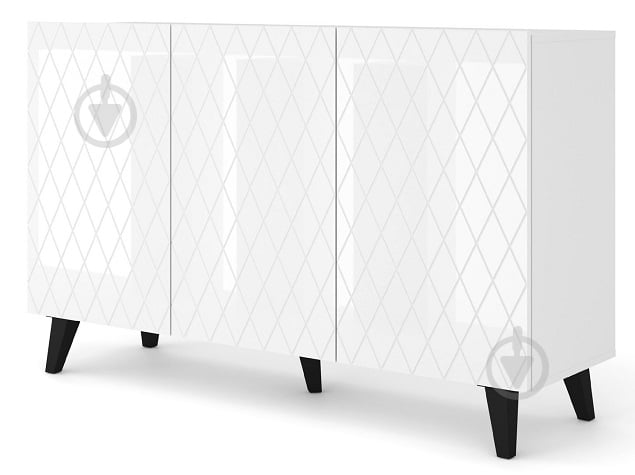 Комод BIM Furniture Diuna HG 1450x900x420 мм черный/белый матовый/белый глянец (DIUNA_COM_145_3D_WM_WG_BL) - фото 1 Комод BIM Furniture Diuna HG 1450x900x420 мм черный/белый матовый/белый глянец (DIUNA_COM_145_3D_WM_WG_BL) - фото 1