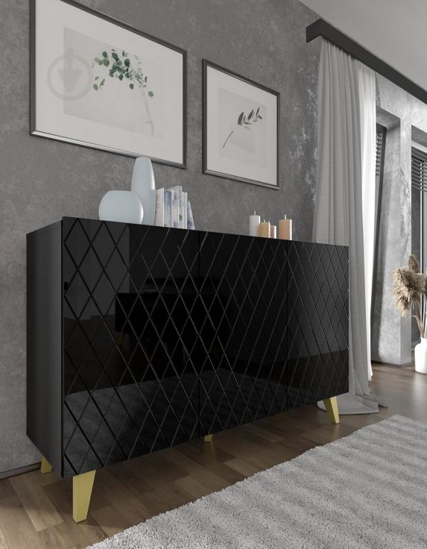 Комод BIM Furniture Diuna HG 1450x900x420 мм золотий/чорний матовий (DIUNA_COM_145_3D_BM_BG_GL) - фото 5 Комод BIM Furniture Diuna HG 1450x900x420 мм золотий/чорний матовий (DIUNA_COM_145_3D_BM_BG_GL) - фото 5