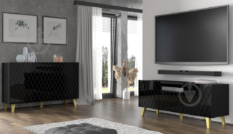 Комод BIM Furniture Diuna HG 1450x900x420 мм золотий/чорний матовий (DIUNA_COM_145_3D_BM_BG_GL) - фото 4 Комод BIM Furniture Diuna HG 1450x900x420 мм золотий/чорний матовий (DIUNA_COM_145_3D_BM_BG_GL) - фото 4
