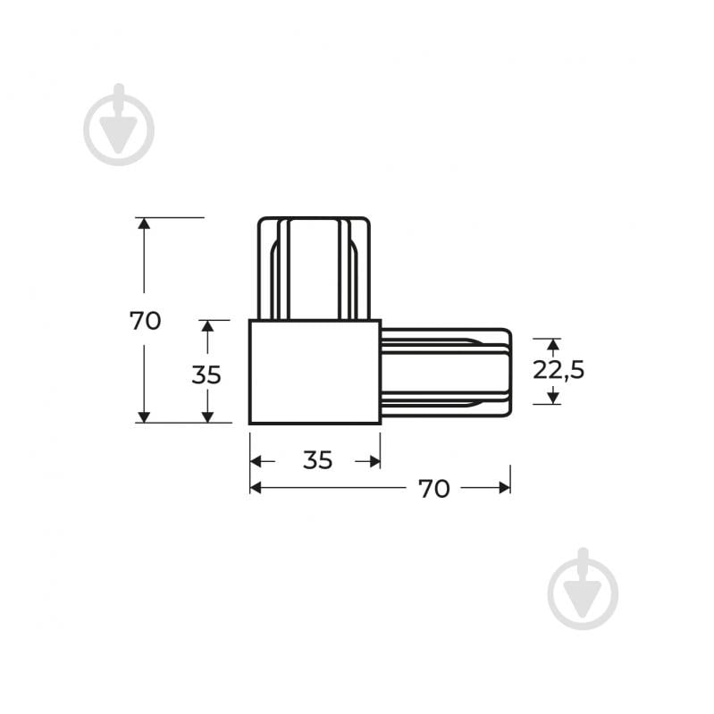 Коннектор Eurolamp для шинопровода белый CNCTR-TR(white)C - фото 3