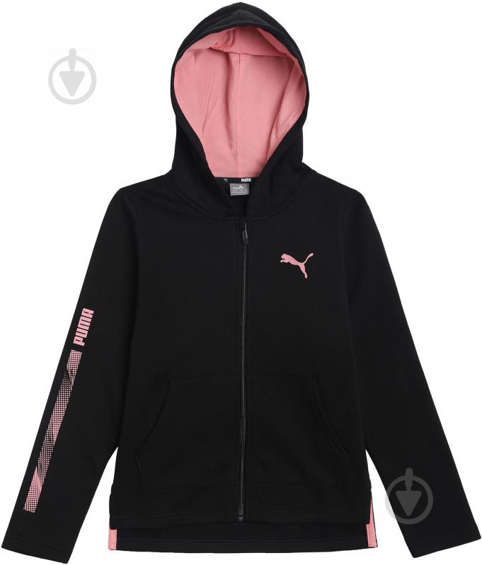 Джемпер Puma Girls Hooded Full-Zip FL 58489551 чорний - фото 1