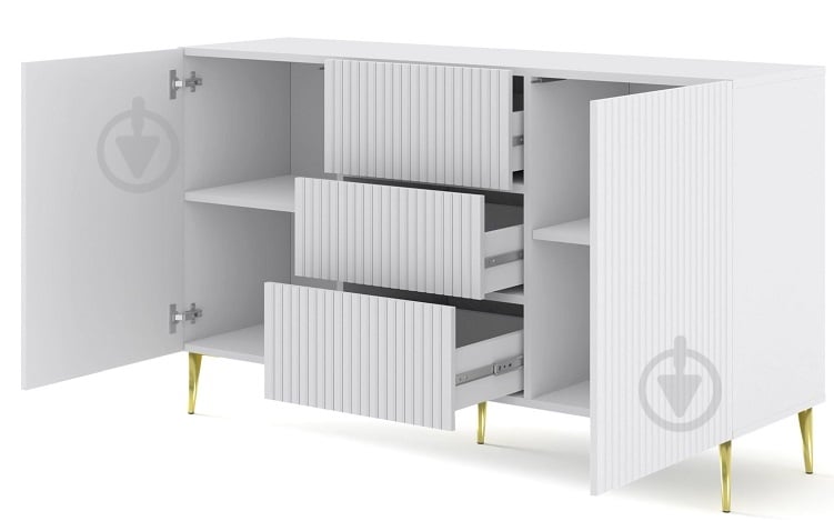 ᐉ Комод BIM Furniture Ravenna 2д3ш 1500x870x420 мм золотой/белый ...