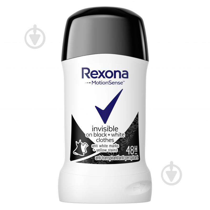 Антиперспирант для женщин Rexona Невидима на чорному і білому 40 мл - фото 1