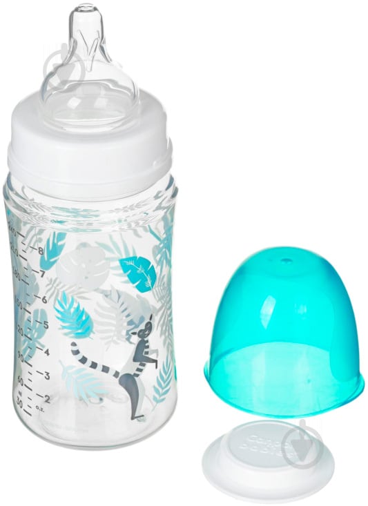Пляшечка Canpol Babies для годування антиколікова з широким отвором PP - Jungle 240 мл. сіра - фото 2