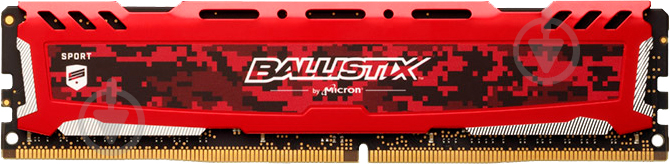 Оперативна пам'ять Micron DDR4 SDRAM 16 GB (1x16GB) 3000 MHz (BLS16G4D30AESE) Ballistix Sport LT Red - фото 1