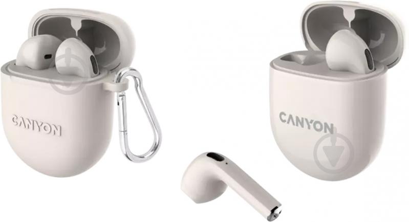 Bluetooth-гарнітура Canyon beige (CNS-TWS6BE) - фото 1