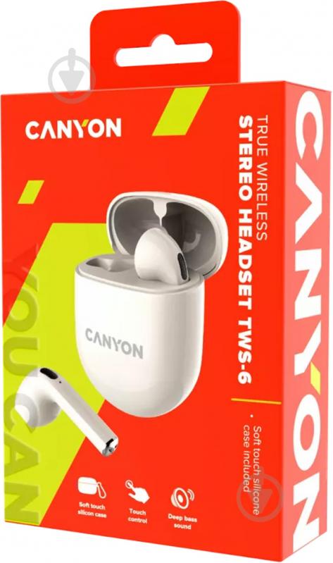 Bluetooth-гарнітура Canyon beige (CNS-TWS6BE) - фото 5