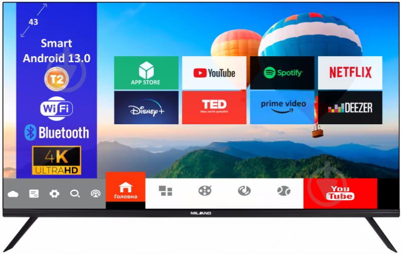 Телевізор Milano 50UHDT2S1323 4K UHD - фото 1