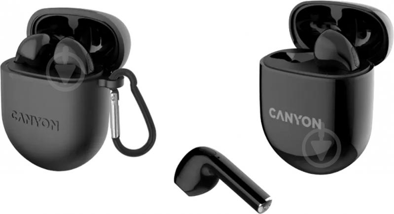 Bluetooth-гарнітура Canyon black (CNS-TWS6B) - фото 3