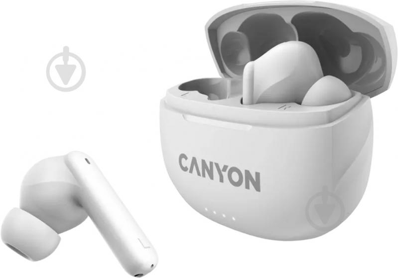 Bluetooth-гарнитура Canyon white (CNS-TWS8W) - фото 4