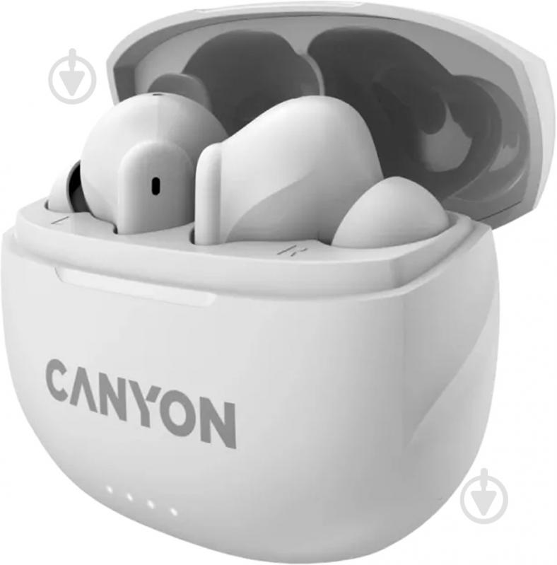 Bluetooth-гарнитура Canyon white (CNS-TWS8W) - фото 3