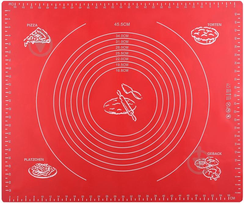 Коврик для выпекания ARDESTO Tasty baking 50x60 см красный AR2406SR - фото 1
