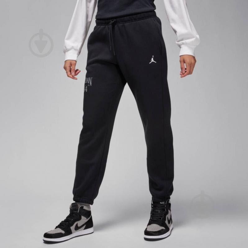 Штани Jordan W J BRKLN FLC JORDAN PANT FN5440-010 р. L чорний - фото 1