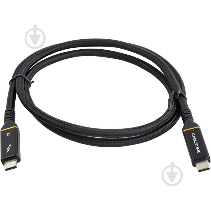 Кабель PowerPlant USB4 USB-C - USB-C 1 м черный (CA913299) - фото 2
