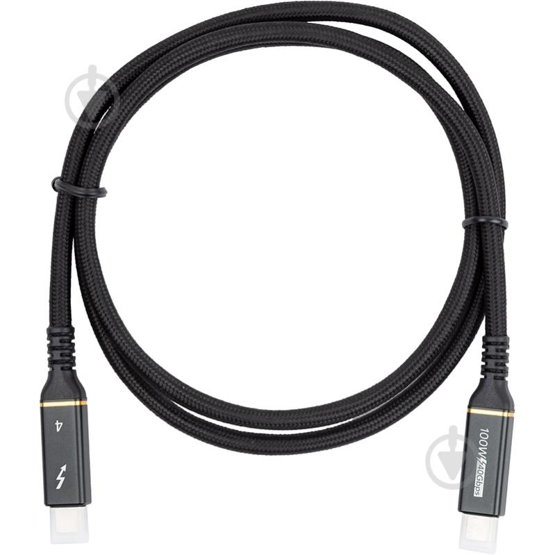 Кабель PowerPlant USB4 USB-C - USB-C 1 м черный (CA913299) - фото 3