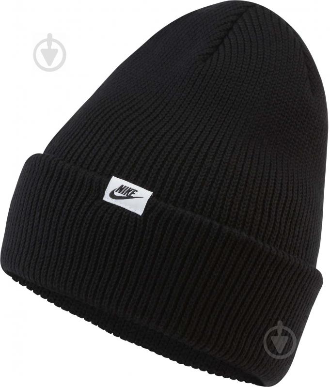 Шапка Nike U Nsw Beanie Cuffed Futura DJ6223-010 р.one size чорний - фото 1