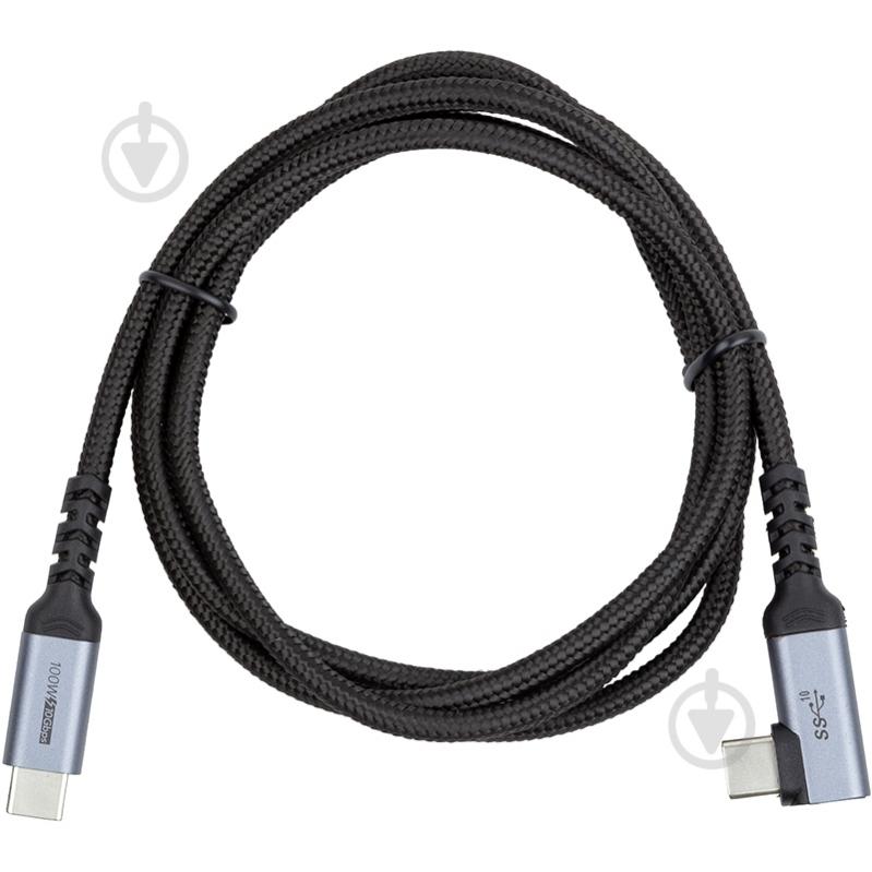 Кабель PowerPlant USB3.1 USB-C - USB-C 1 м сірий (CA913329) - фото 2