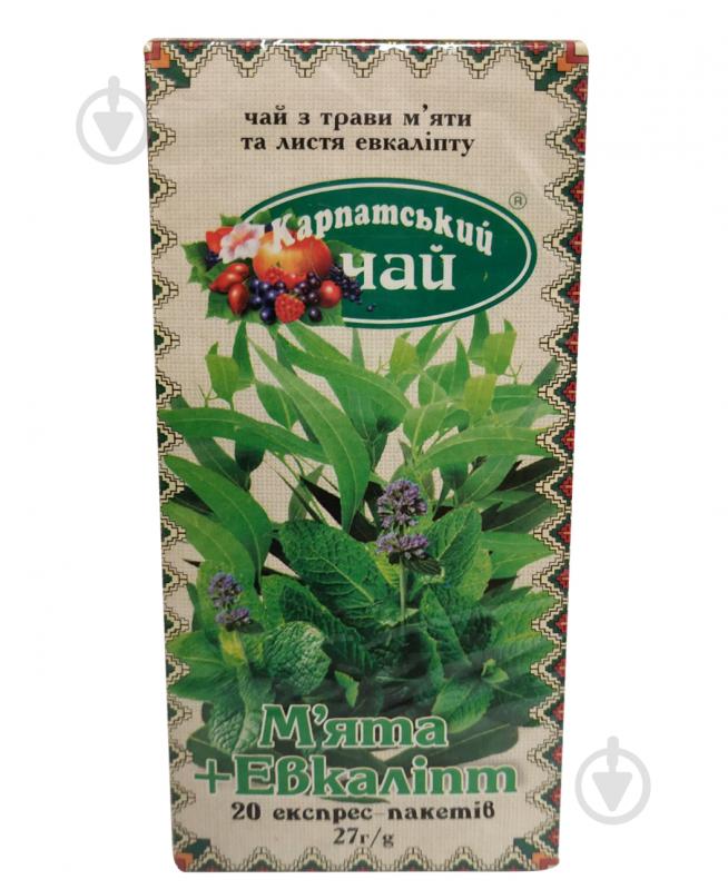 Чай трав'яний Карпатський чай пакетований М'ята+Евкаліпт 20 шт. 35 г - фото 1