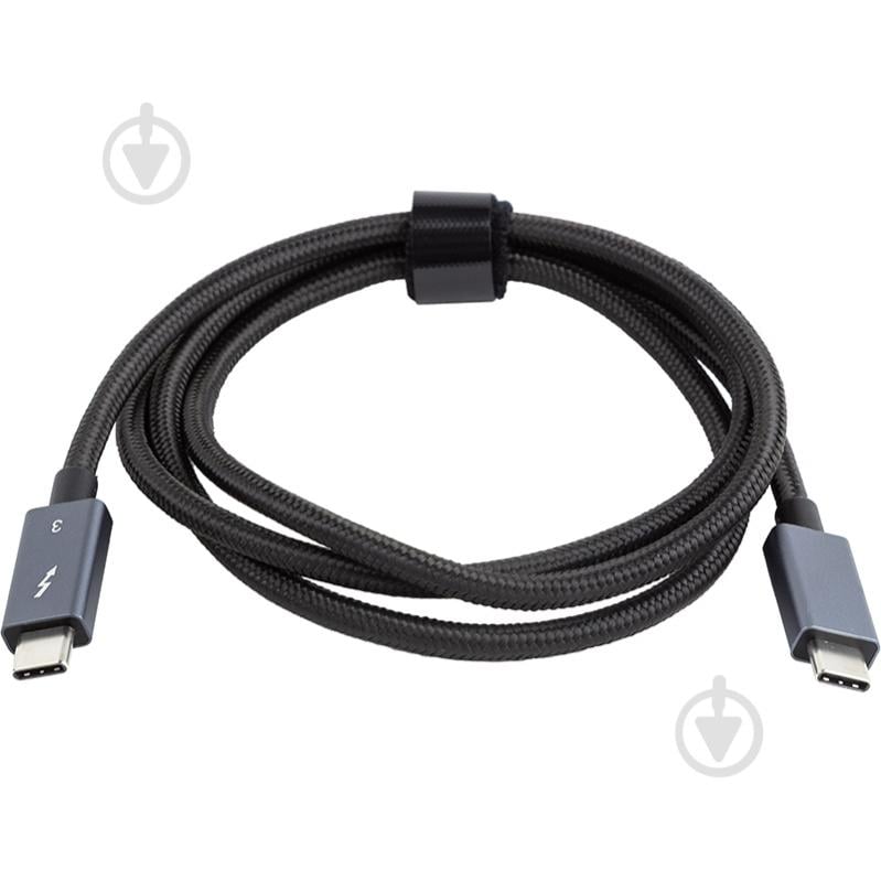 Кабель PowerPlant Thunderbolt 3 USB-C - USB-C 1 м серый (CA913336) - фото 2