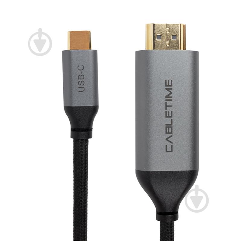 Кабель PowerPlant USB-C - HDMI, 4K, Ultra HD, V2.0 1,8 м black (CA913350) - фото 1