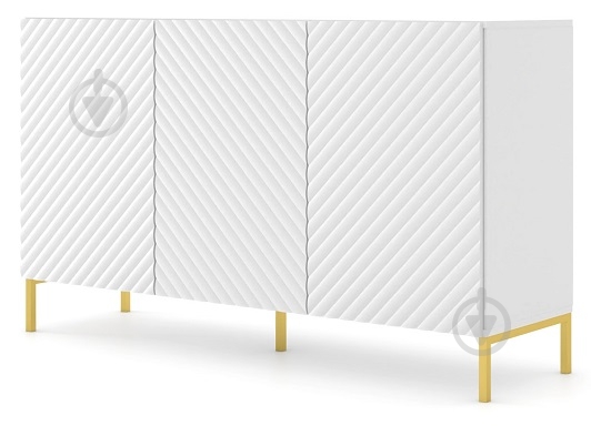 Комод BIM Furniture Surf 3д 1500x870x420 мм золотий/білий матовий (SURF_CABINET_3D_150_WHITE_MAT) - фото 1 Комод BIM Furniture Surf 3д 1500x870x420 мм золотий/білий матовий (SURF_CABINET_3D_150_WHITE_MAT) - фото 1