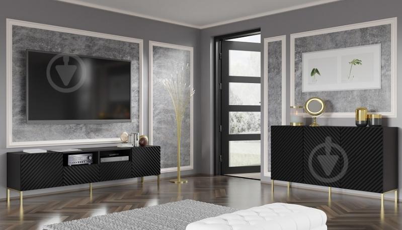 Комод BIM Furniture Surf 3д 1500x870x420 мм золотий/чорний матовий (SURF_CABINET_3D_150_BLACK_MAT) - фото 7