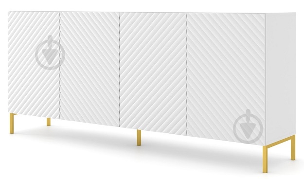 Комод BIM Furniture Surf 4д 2000x870x420 мм золотий/білий матовий (SURF_CABINET_200_4D_WHITE_MAT) - фото 1 Комод BIM Furniture Surf 4д 2000x870x420 мм золотий/білий матовий (SURF_CABINET_200_4D_WHITE_MAT) - фото 1