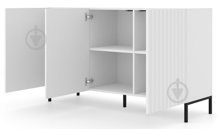 Комод BIM Furniture Wave 3д 1500x870x420 мм чорний/білий матовий (WAVE_CABINET_150_3D_WHITE_MAT_) - фото 2 Комод BIM Furniture Wave 3д 1500x870x420 мм чорний/білий матовий (WAVE_CABINET_150_3D_WHITE_MAT_) - фото 2
