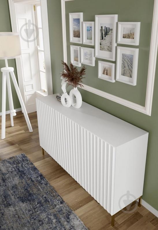 Комод BIM Furniture Wave 3д 1500x870x420 мм чорний/білий матовий (WAVE_CABINET_150_3D_WHITE_MAT_) - фото 5 Комод BIM Furniture Wave 3д 1500x870x420 мм чорний/білий матовий (WAVE_CABINET_150_3D_WHITE_MAT_) - фото 5