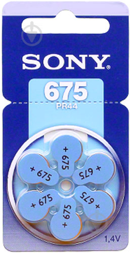 Батарейка Sony 675 (PR44) 6 шт. (PR675D6A/PR675D6N) - фото 1