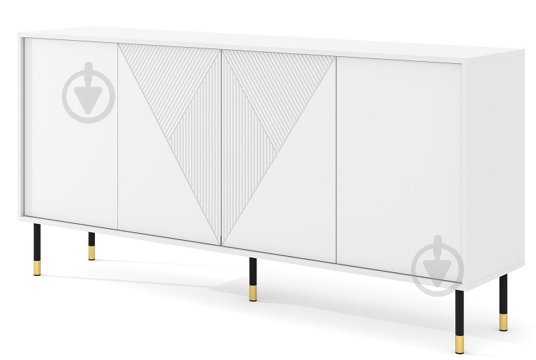 Комод BIM Furniture Woody 4д 1800x880x400 мм золотий/білий матовий (WOODY_CABINET_4D_180_WHITE_MAT) - фото 1 Комод BIM Furniture Woody 4д 1800x880x400 мм золотий/білий матовий (WOODY_CABINET_4D_180_WHITE_MAT) - фото 1