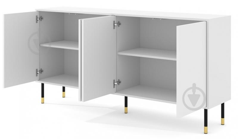 Комод BIM Furniture Woody 4д 1800x880x400 мм золотий/білий матовий (WOODY_CABINET_4D_180_WHITE_MAT) - фото 2 Комод BIM Furniture Woody 4д 1800x880x400 мм золотий/білий матовий (WOODY_CABINET_4D_180_WHITE_MAT) - фото 2