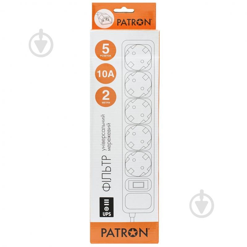 Мережевий фільтр Patron для ДБЖ 3x1 мм2 (SP-1055U) із заземленням 5 гн. чорний 2 м EXT-PN-SP-1055U - фото 2 Мережевий фільтр Patron для ДБЖ 3x1 мм2 (SP-1055U) із заземленням 5 гн. чорний 2 м EXT-PN-SP-1055U - фото 2