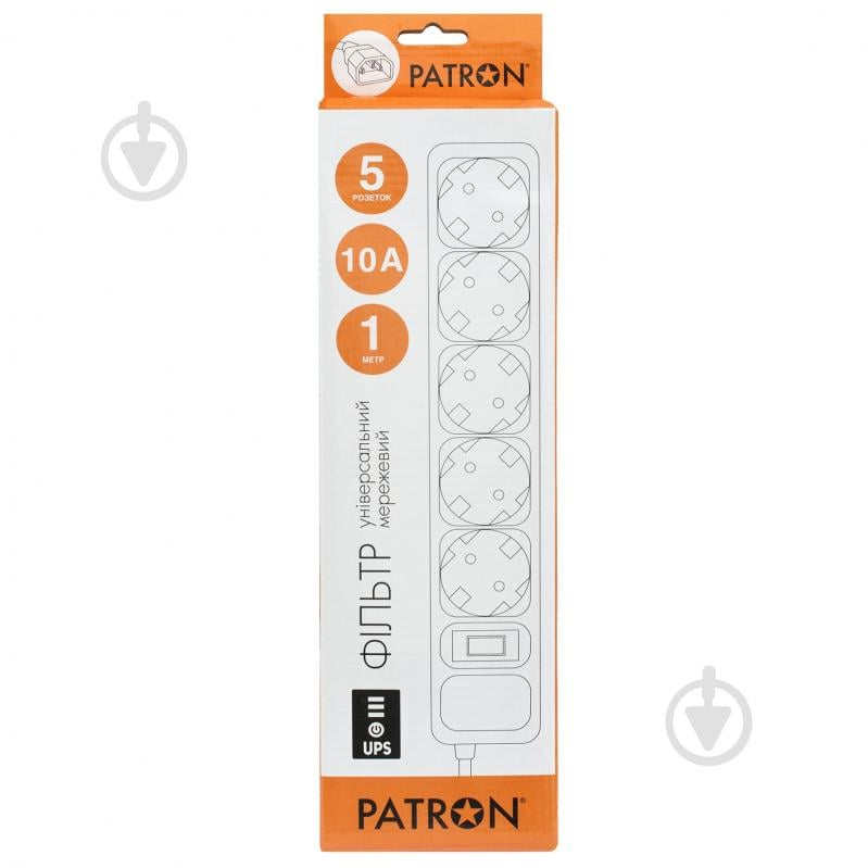 Мережевий фільтр Patron для ДБЖ 3x1 мм2 (SP-1053U) із заземленням 5 гн. чорний 1 м EXT-PN-SP-1053U - фото 2 Мережевий фільтр Patron для ДБЖ 3x1 мм2 (SP-1053U) із заземленням 5 гн. чорний 1 м EXT-PN-SP-1053U - фото 2