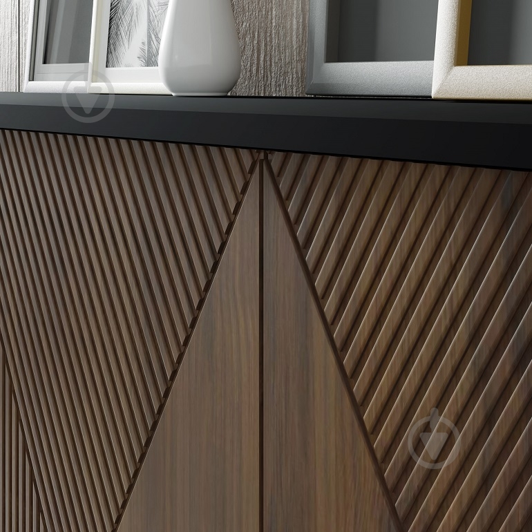 Комод BIM Furniture Woody IV 4д 1800x890x400 мм золотий/чорний матовий/дуб катанія (WOODY_IV_CABINET_4D_180_BLACK_) - фото 4