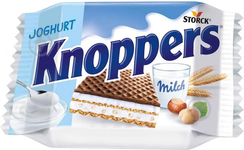 Вафли Knoppers Joghurt с йогуртовым вкусом 25 г - фото 1