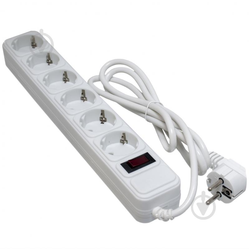 Сетевой фильтр Patron 3x1 мм2 с заземлением 6 гн. белый 1,8 м EXT-PN-SP-1062W - фото 1 Сетевой фильтр Patron 3x1 мм2 с заземлением 6 гн. белый 1,8 м EXT-PN-SP-1062W - фото 1