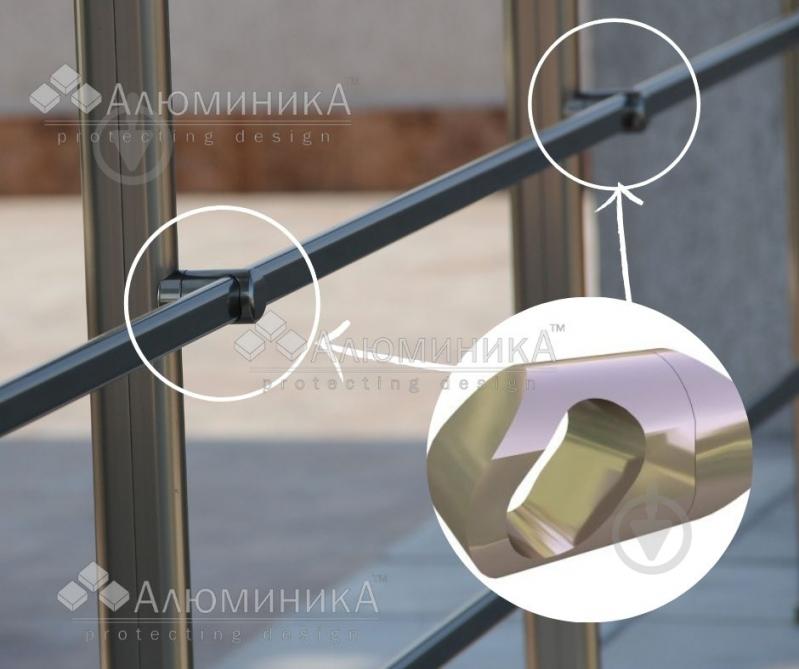 Держатель леера Алюмініка овального 24х14 разборной - фото 2