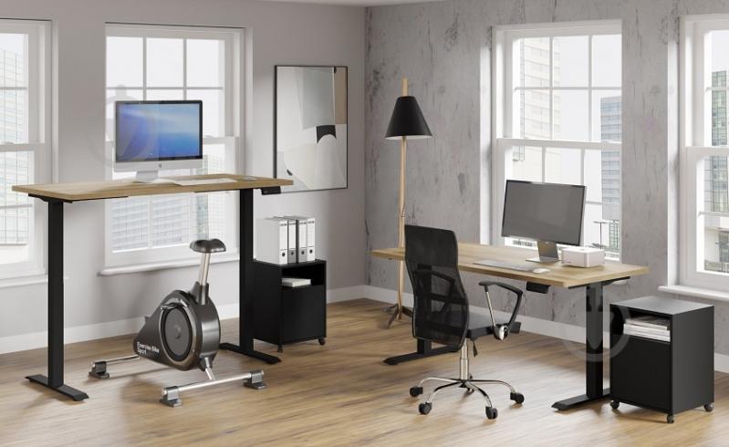 Стіл комп'ютерний BIM Furniture Natural 1600х800х720 мм чорний матовий / дуб натуральний - фото 8 Стіл комп'ютерний BIM Furniture Natural 1600х800х720 мм чорний матовий / дуб натуральний - фото 8