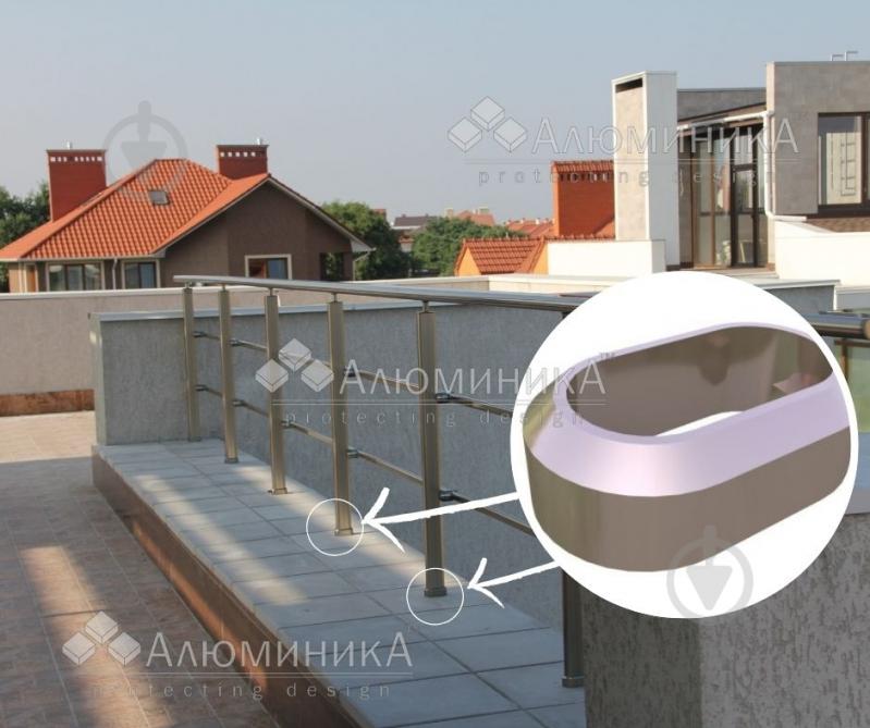 Фланец Алюмініка стойки овальной 50х25 - фото 2