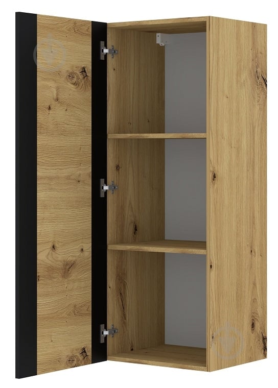 Шкафчик подвесной BIM Furniture Mondi 1250х480х400 мм черный матовый / дуб артизан / (HANGING_CABINET_MONDI_125_ARTI) - фото 2